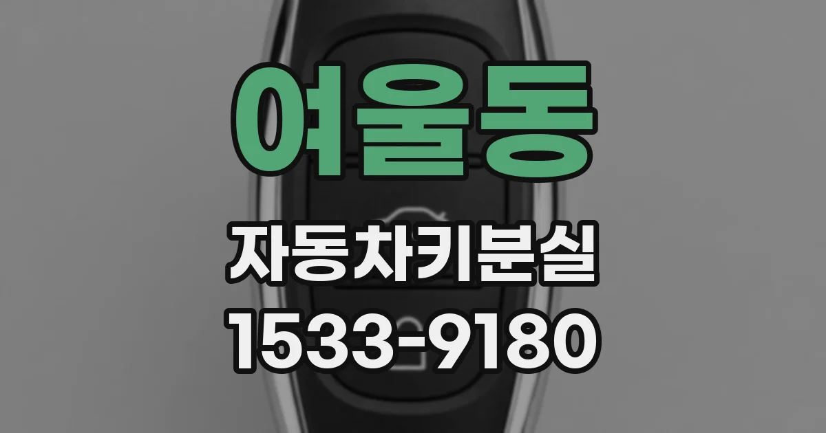 여울동 자동차키분실