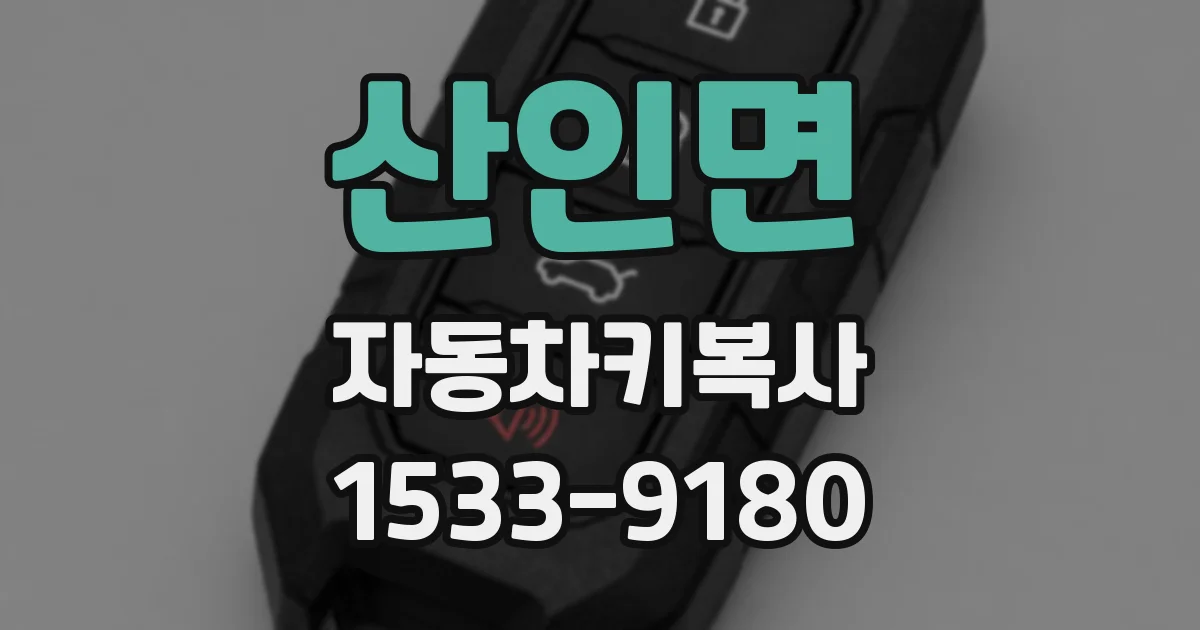 산인면 자동차키복사