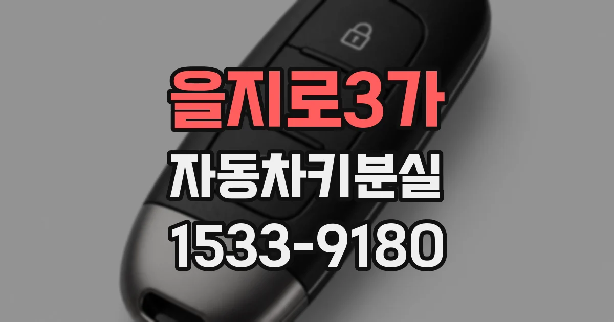 을지로3가 자동차키분실