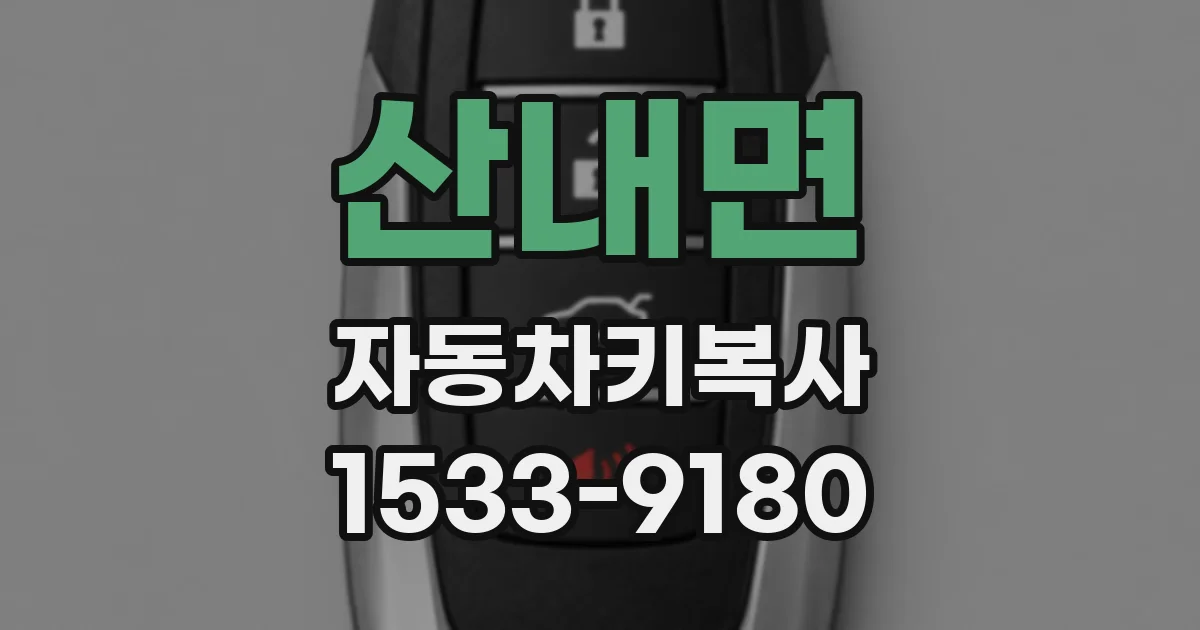 산내면 자동차키복사