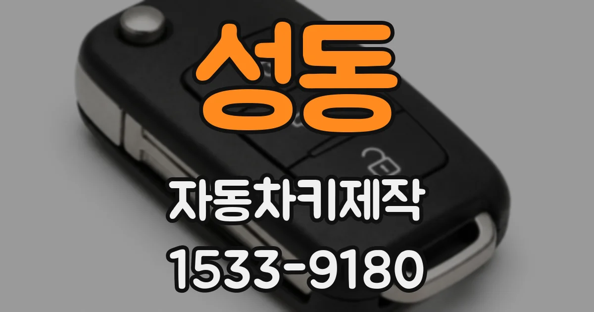 성동 자동차키제작