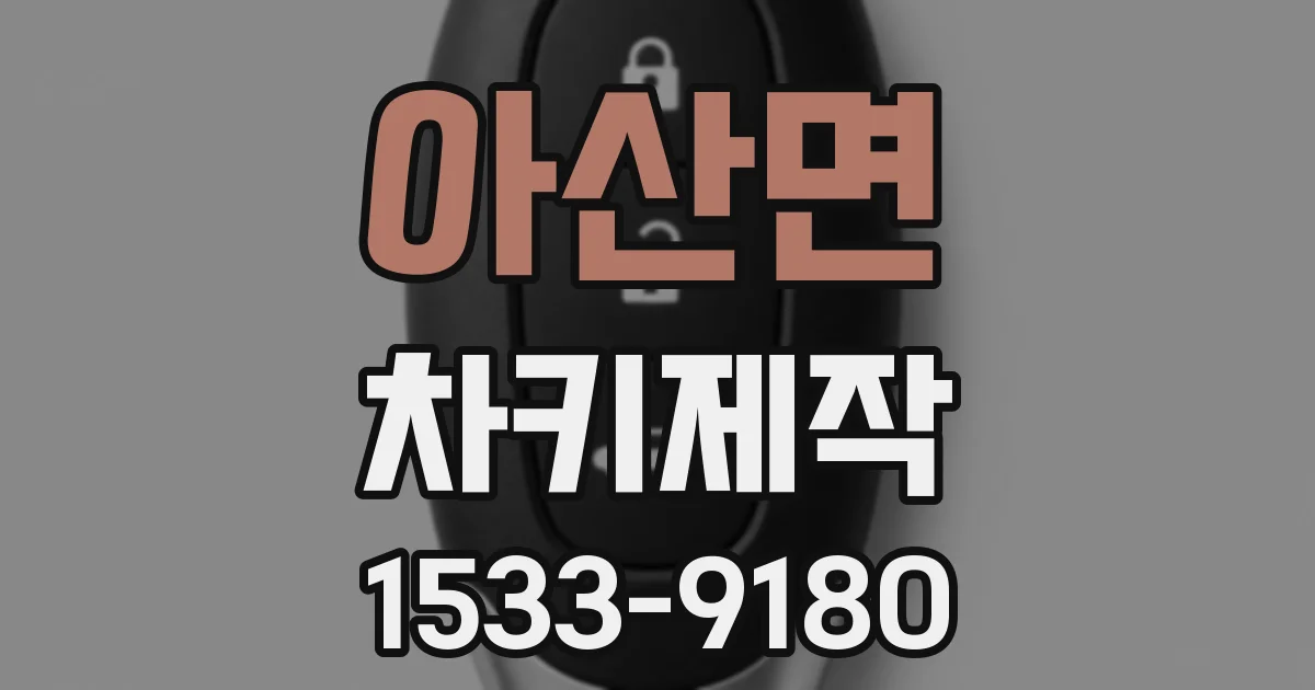 아산면 차키제작