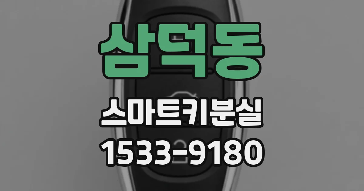 삼덕동 스마트키분실