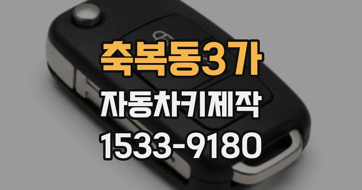 축복동3가 자동차키제작