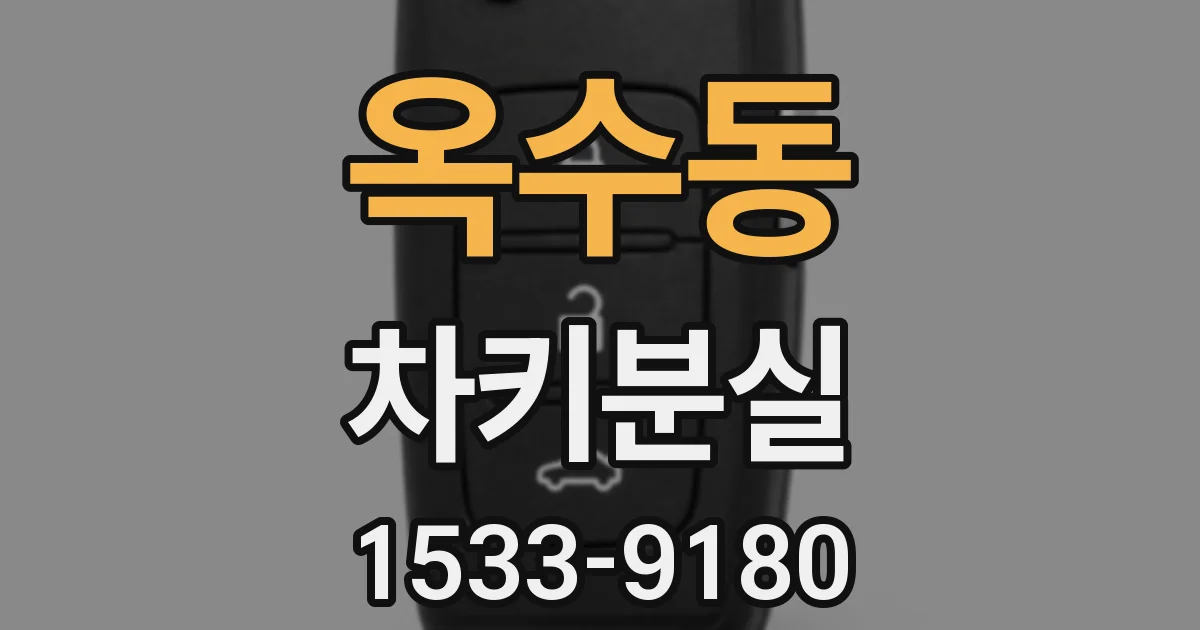 옥수동 차키분실