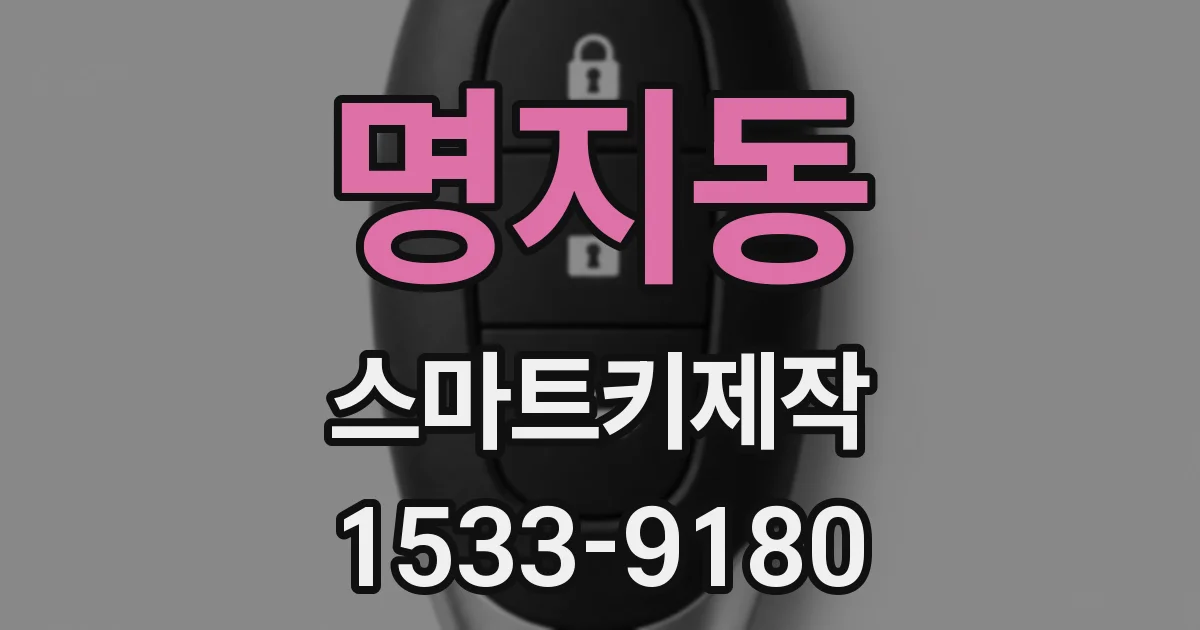 명지동 스마트키제작