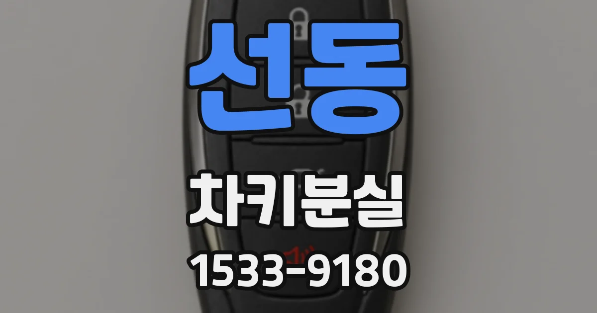 선동 차키분실
