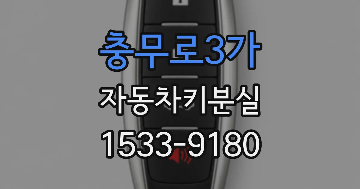 충무로3가 자동차키분실