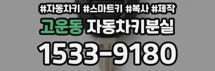 고운동 자동차키분실