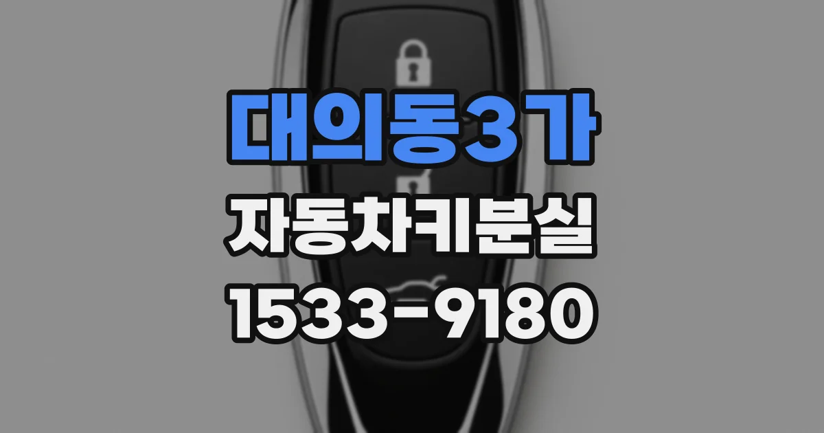 대의동3가 자동차키분실