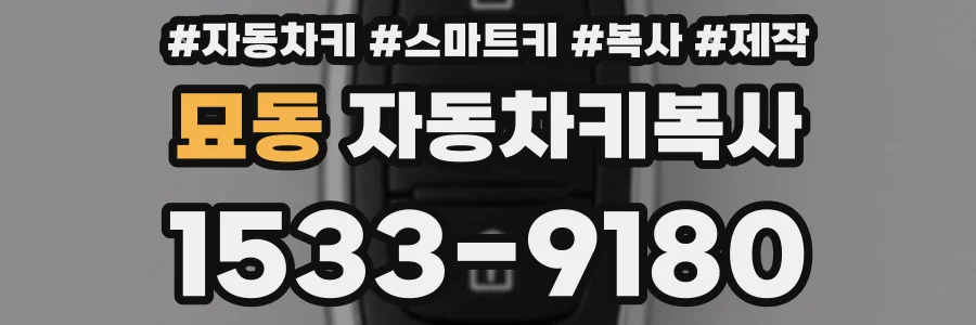 묘동 자동차키복사
