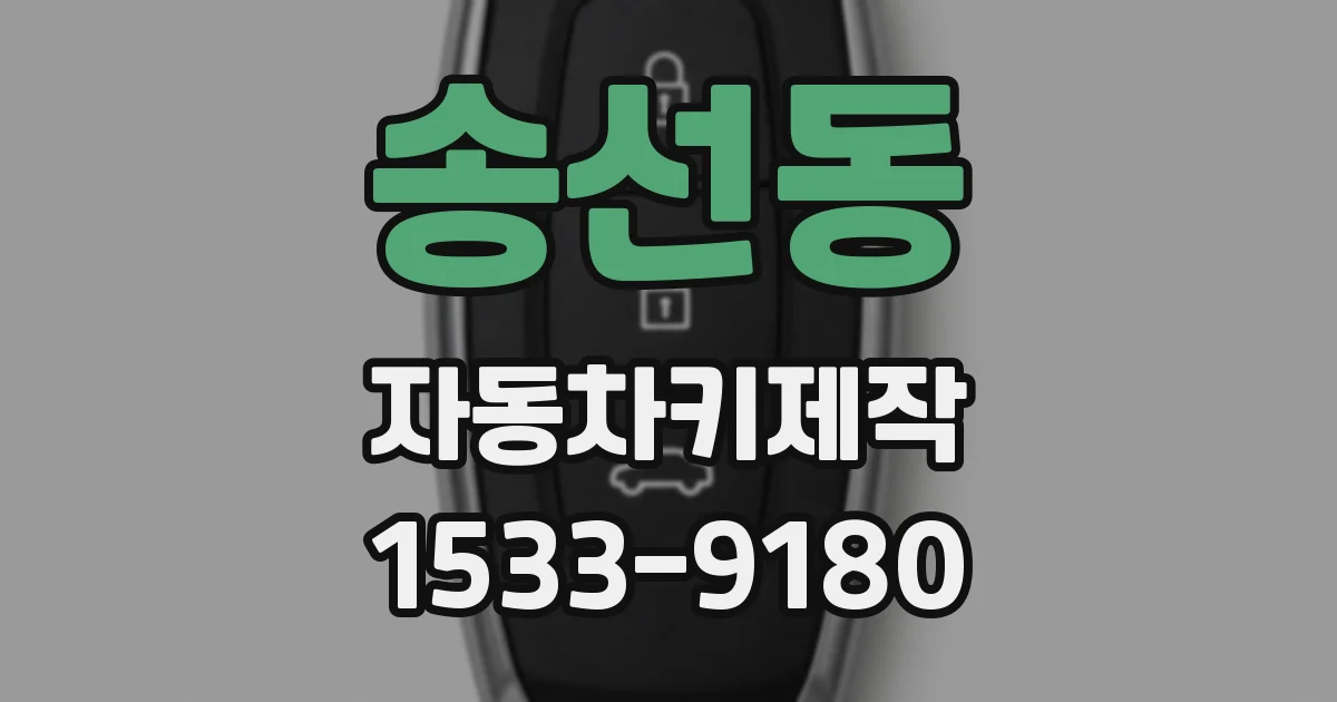 송선동 자동차키제작