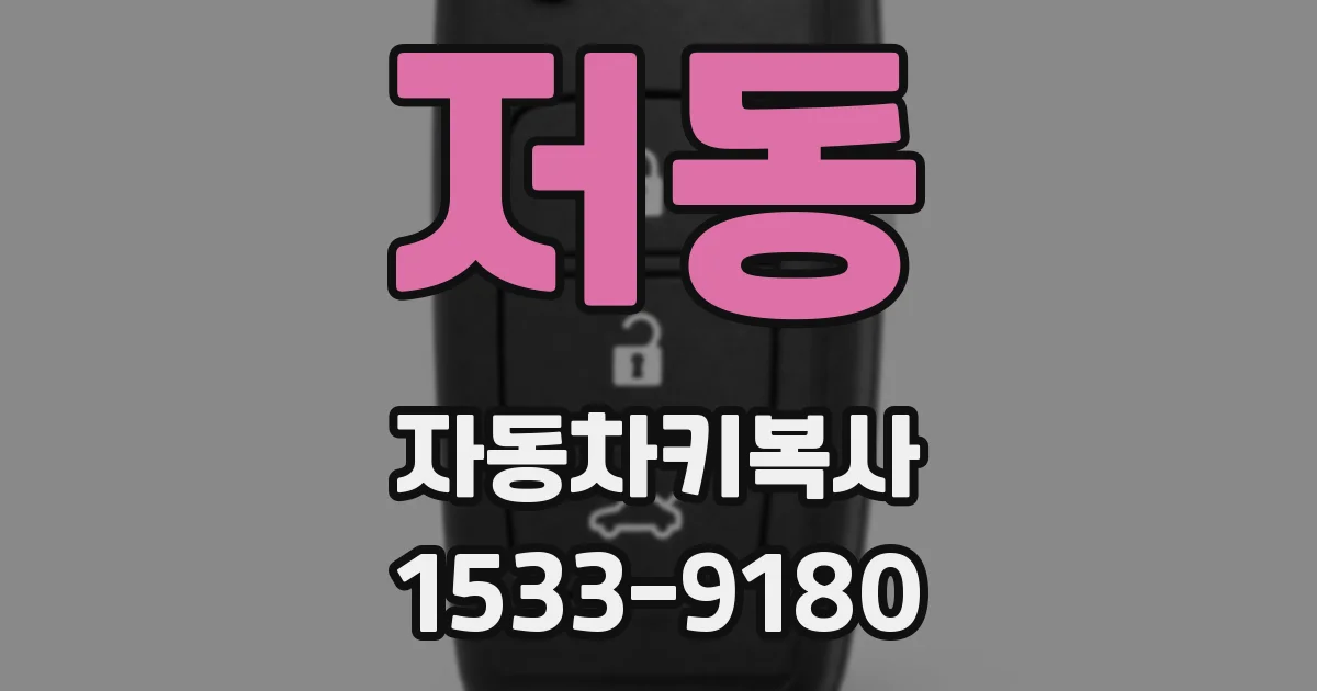 저동 자동차키복사
