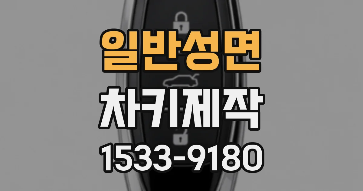 일반성면 차키제작
