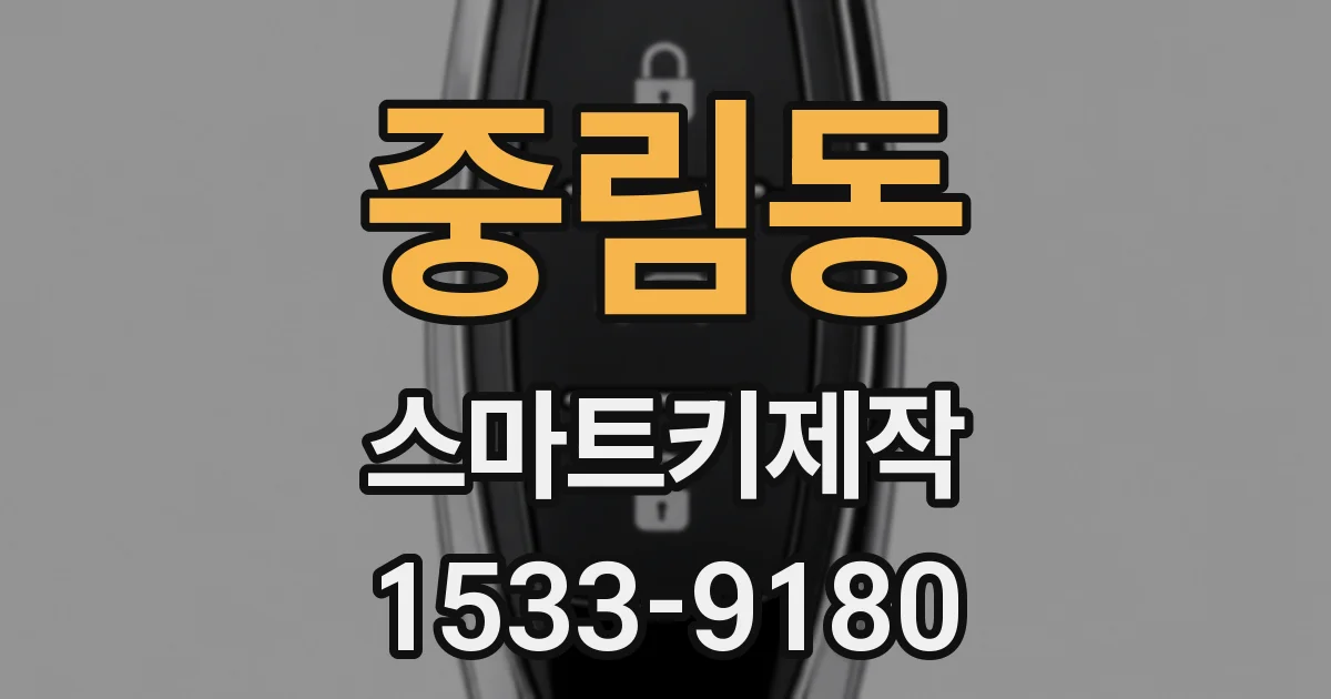 중림동 스마트키제작