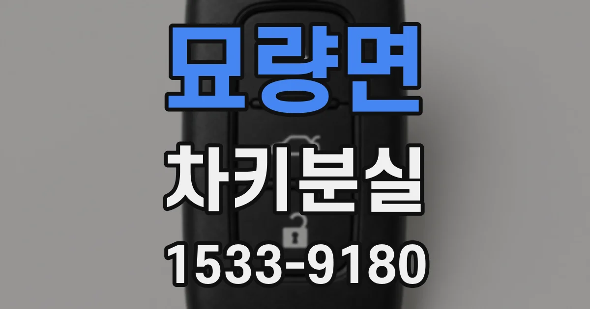 묘량면 차키분실