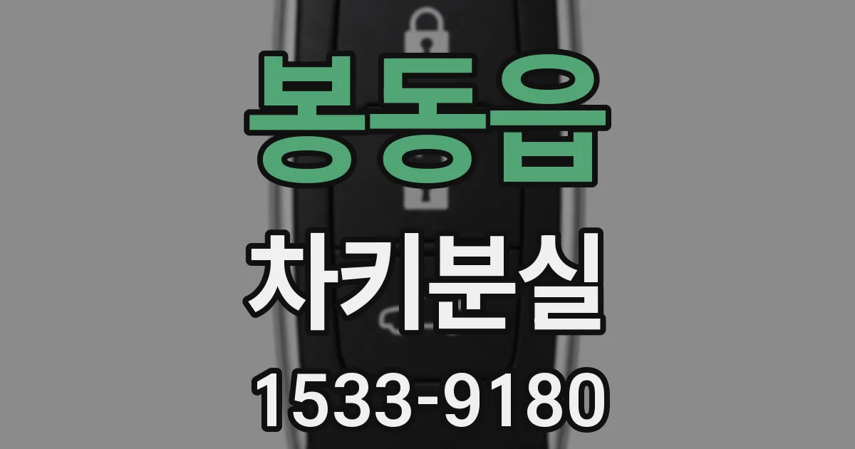 봉동읍 차키분실
