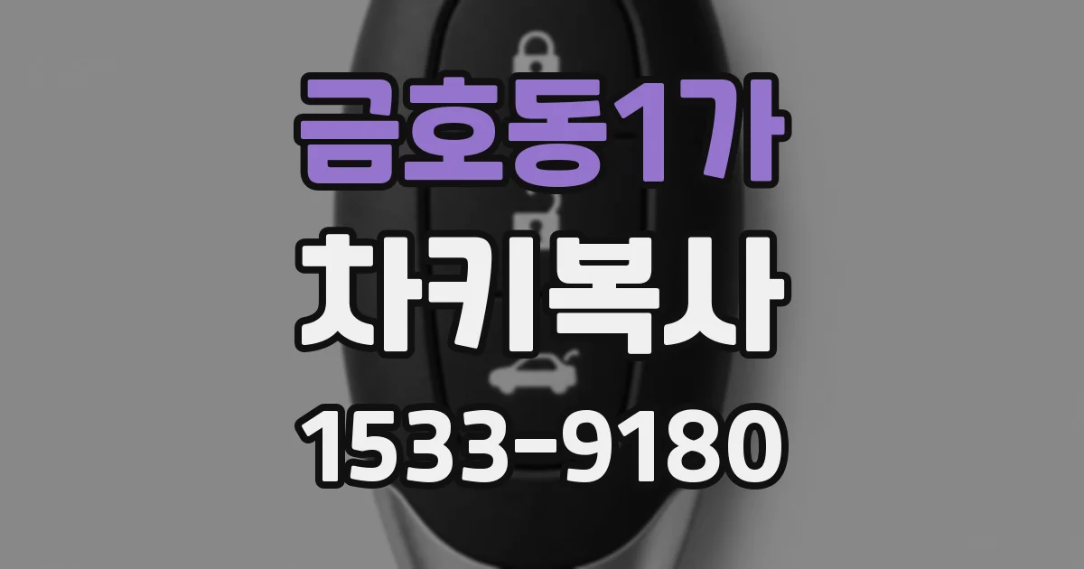 금호동1가 차키복사