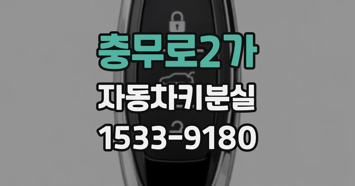 충무로2가 자동차키분실