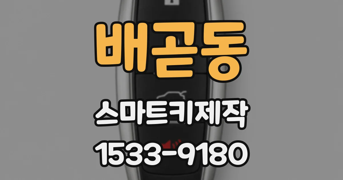 배곧동 스마트키제작