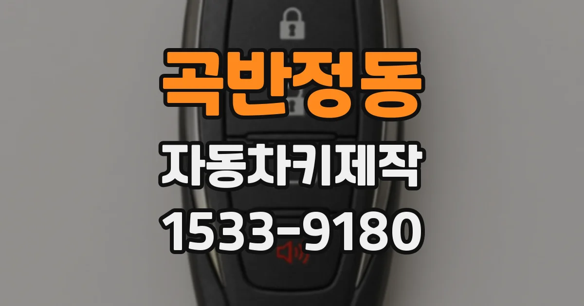 곡반정동 자동차키제작