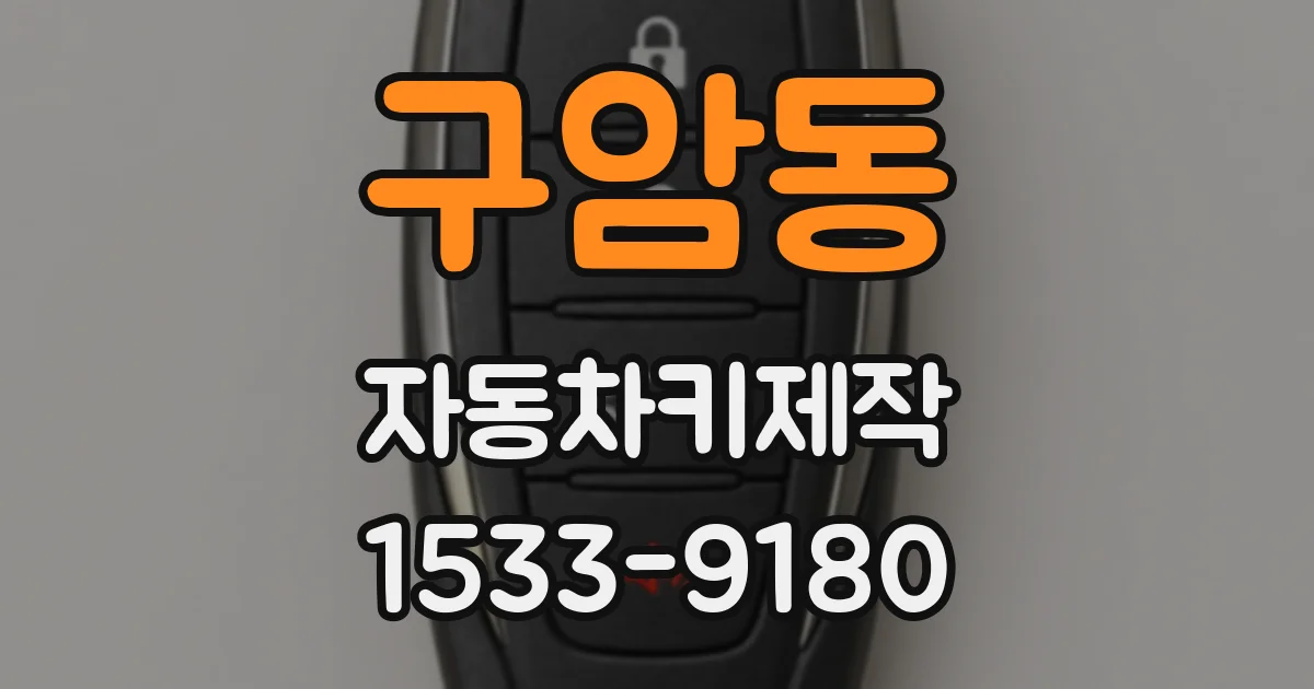 구암동 자동차키제작