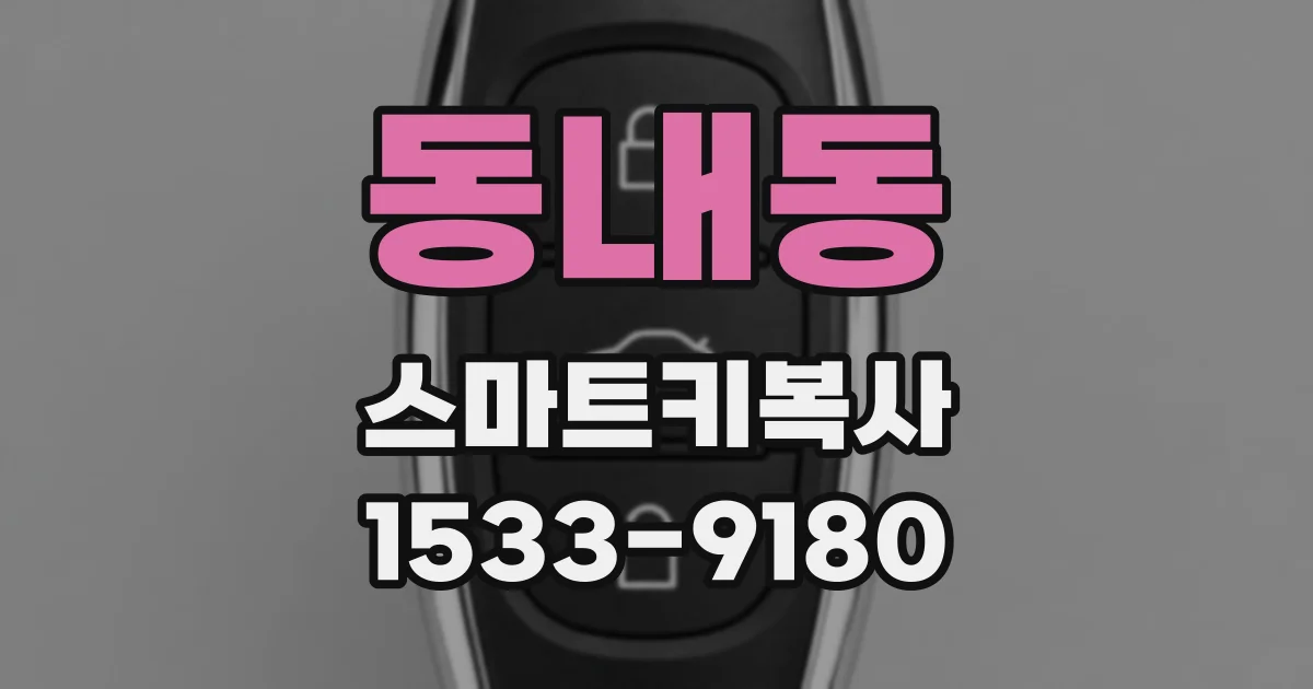 동내동 스마트키복사