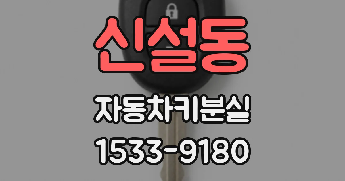 신설동 자동차키분실