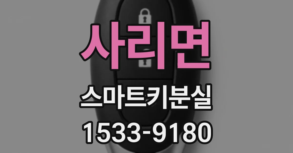 사리면 스마트키분실