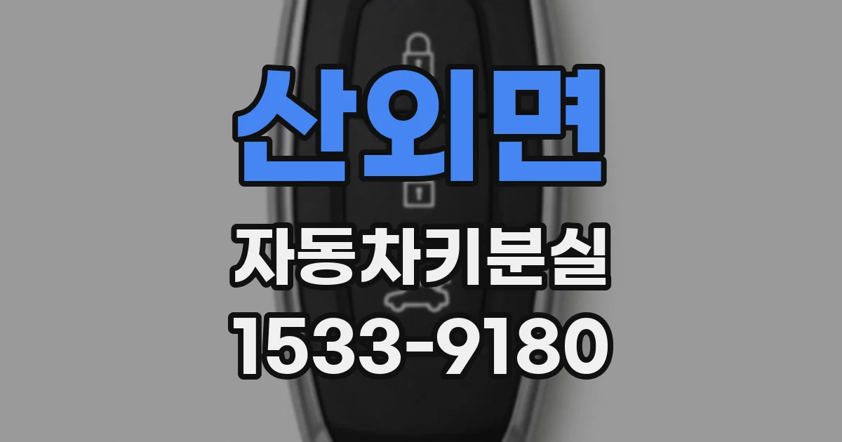 산외면 자동차키분실