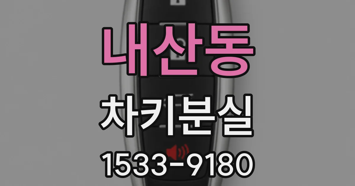 내산동 차키분실