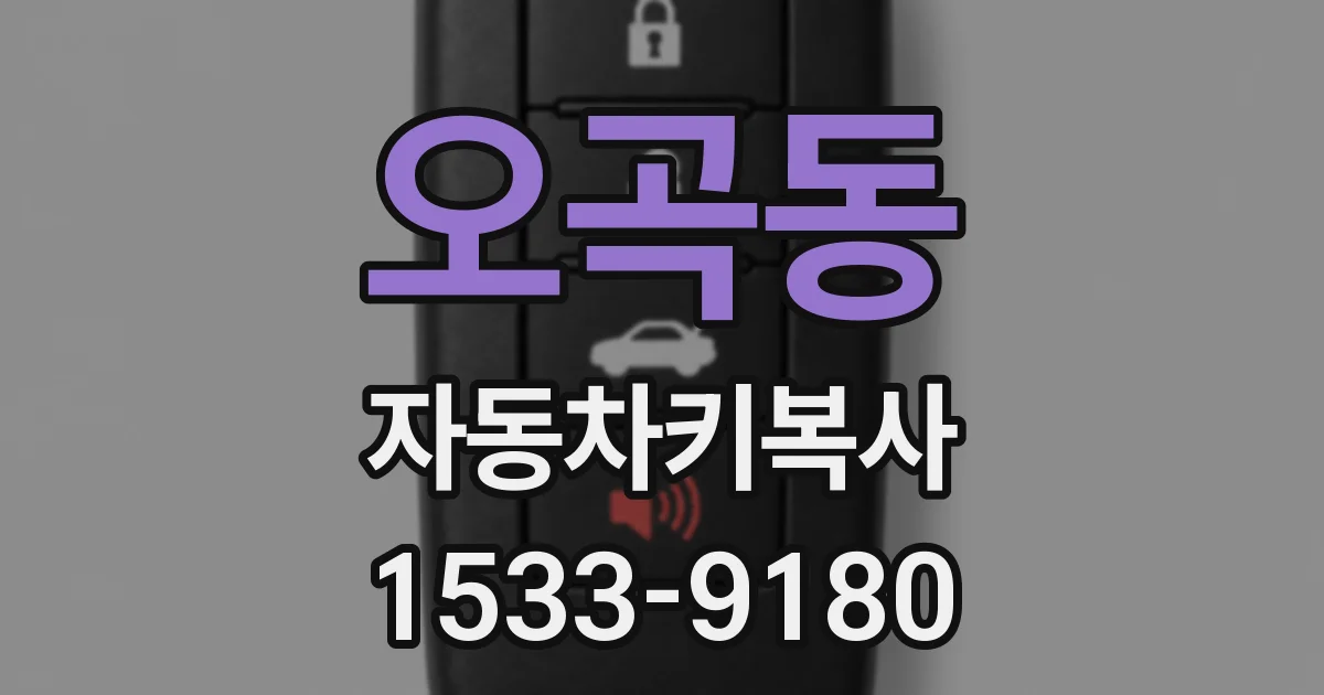 오곡동 자동차키복사