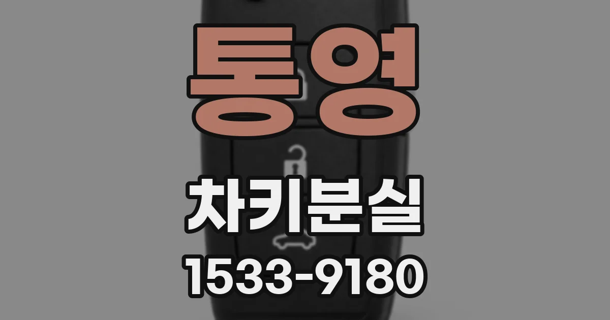 통영 차키분실