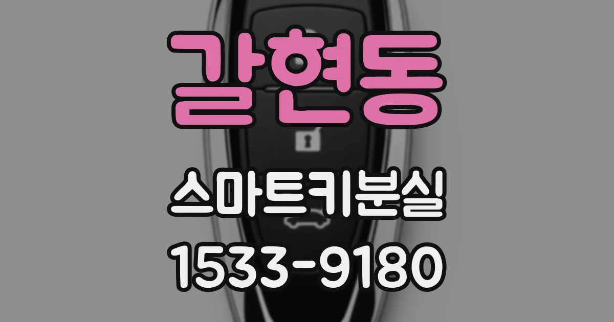 갈현동 스마트키분실
