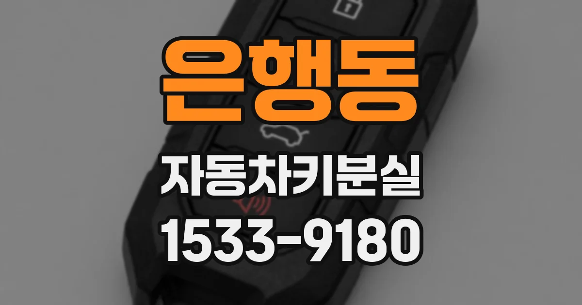 은행동 자동차키분실