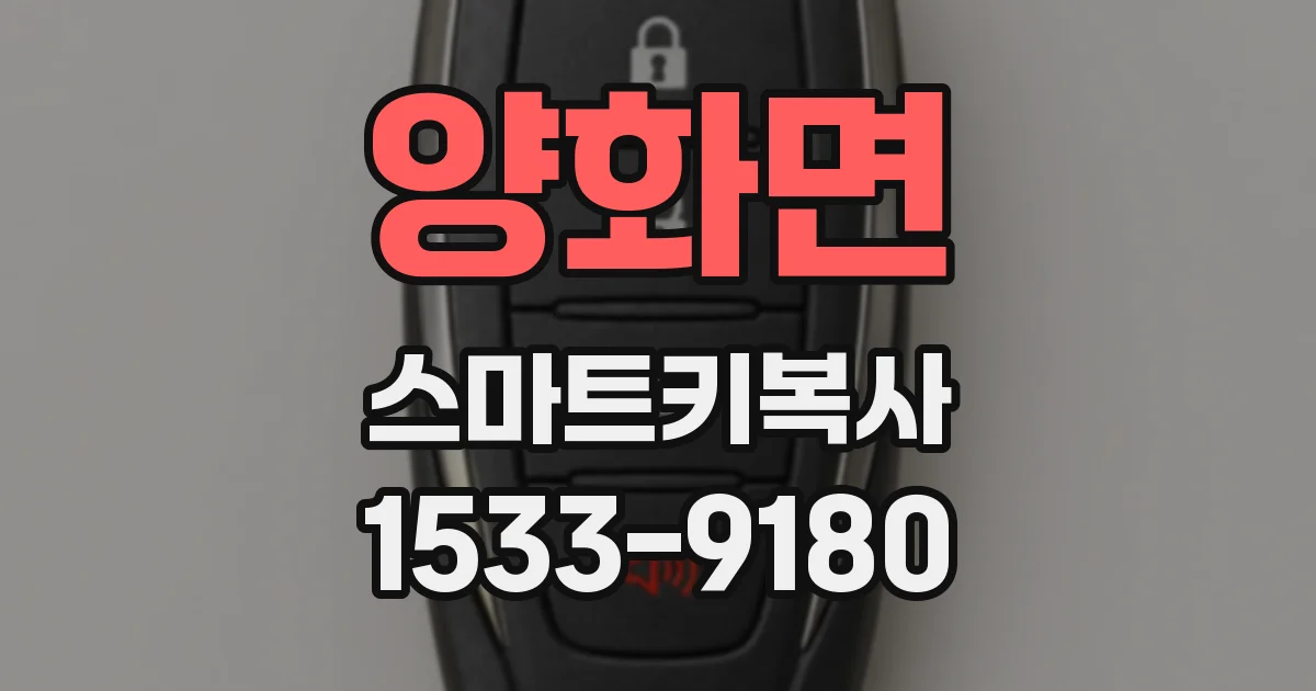양화면 스마트키복사