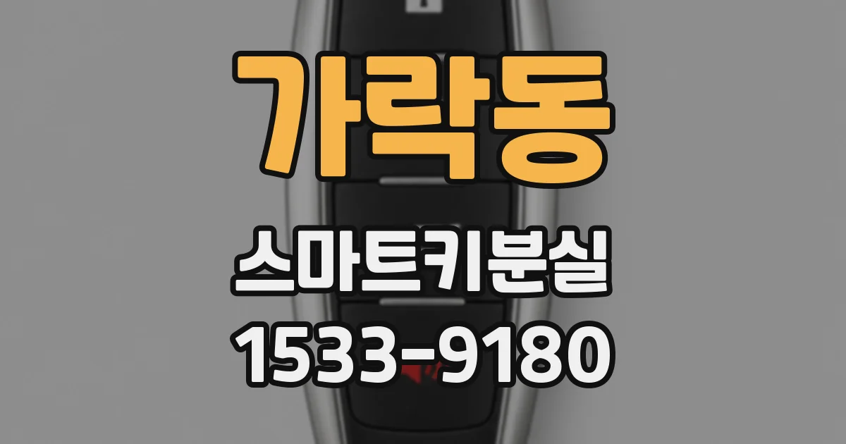 가락동 스마트키분실