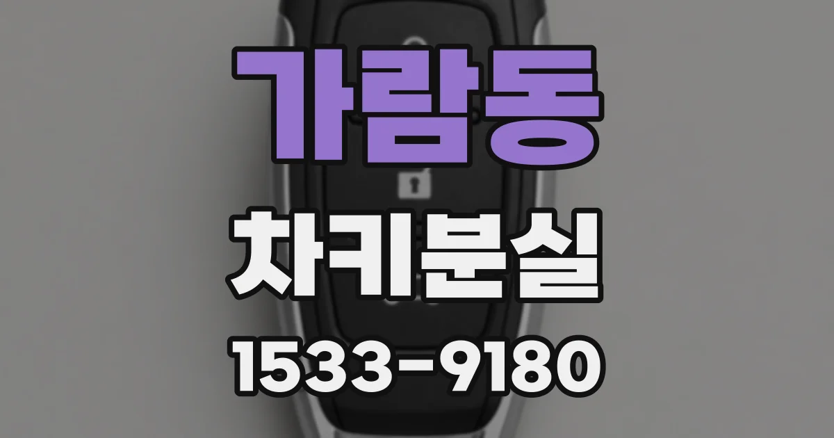 가람동 차키분실