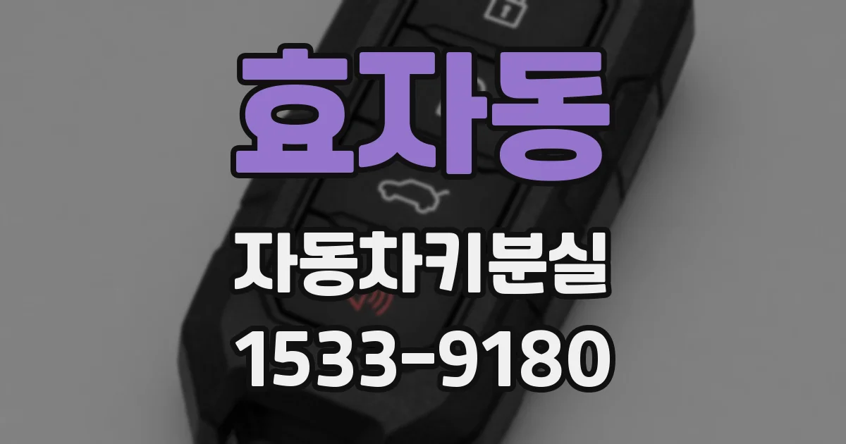 효자동 자동차키분실