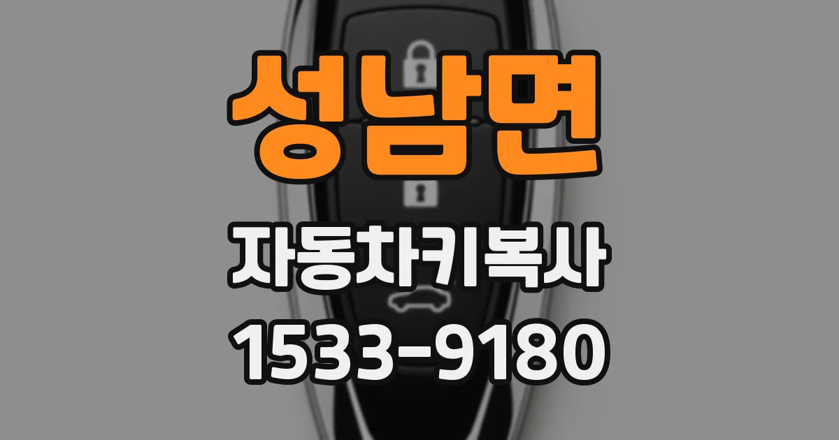 성남면 자동차키복사