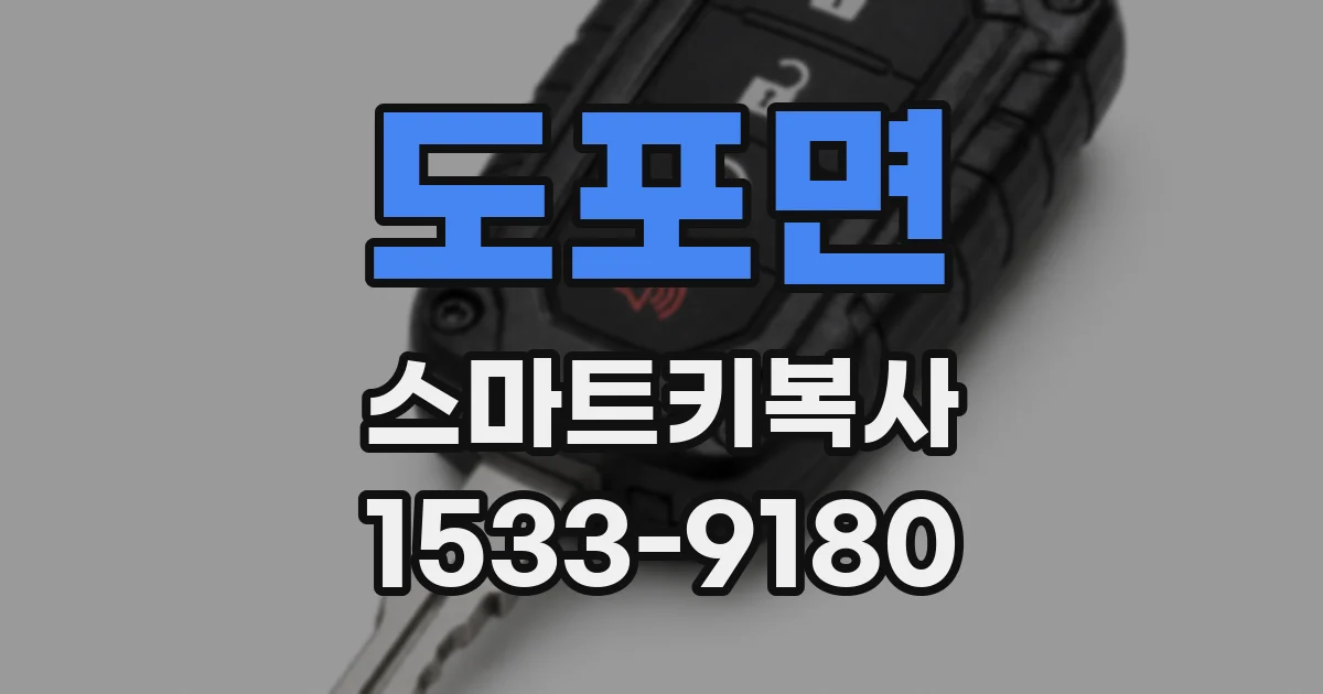 도포면 스마트키복사