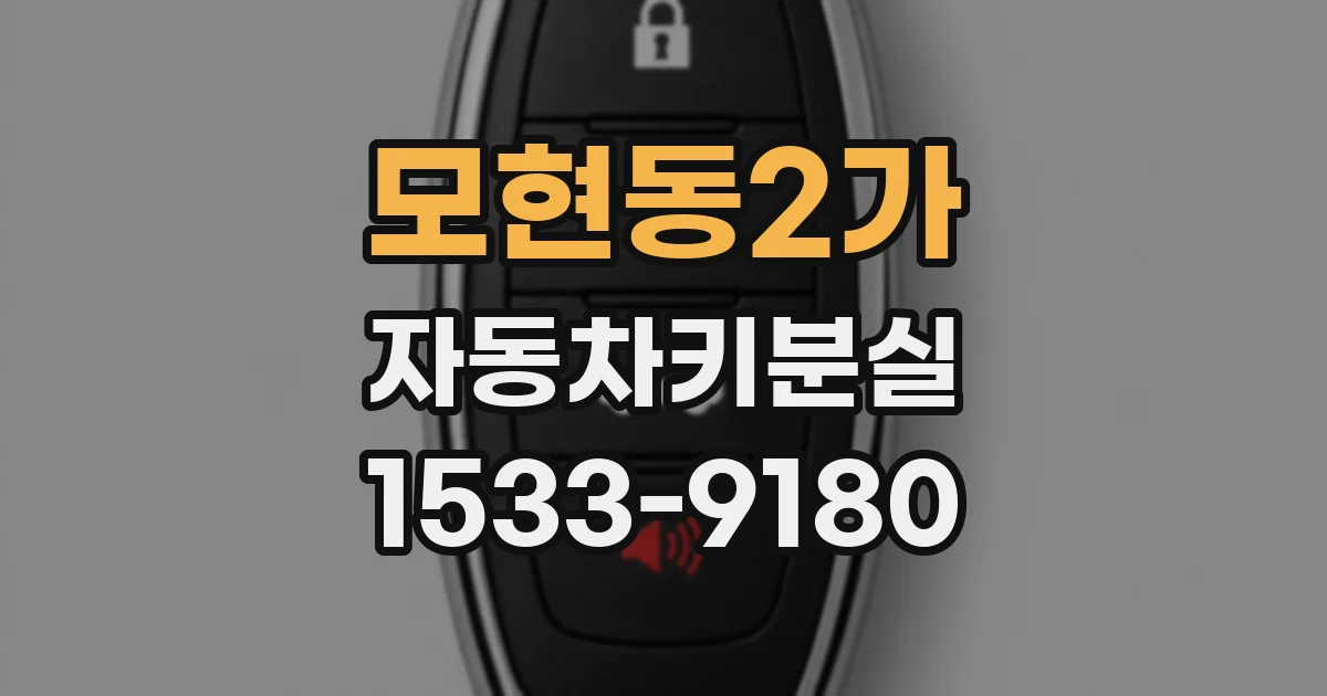 모현동2가 자동차키분실
