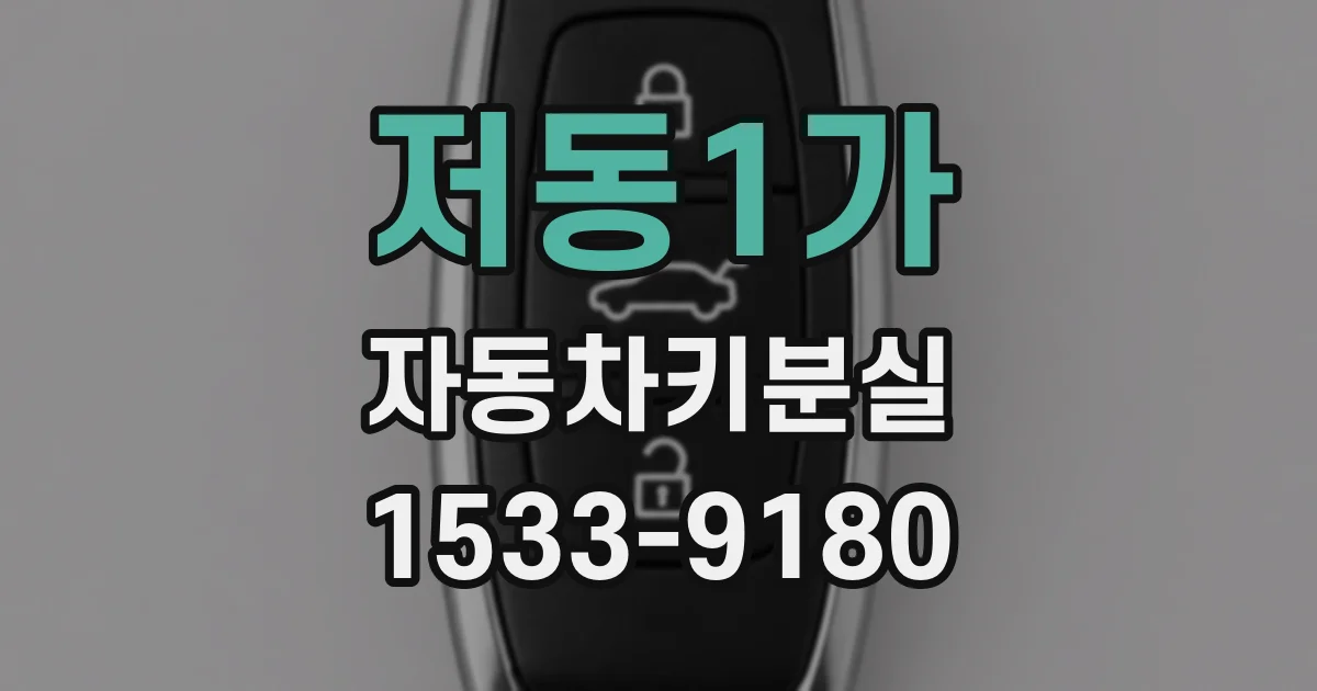 저동1가 자동차키분실