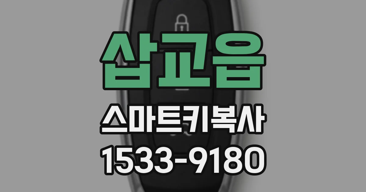 삽교읍 스마트키복사