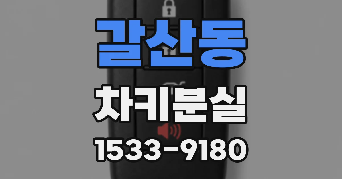 갈산동 차키분실