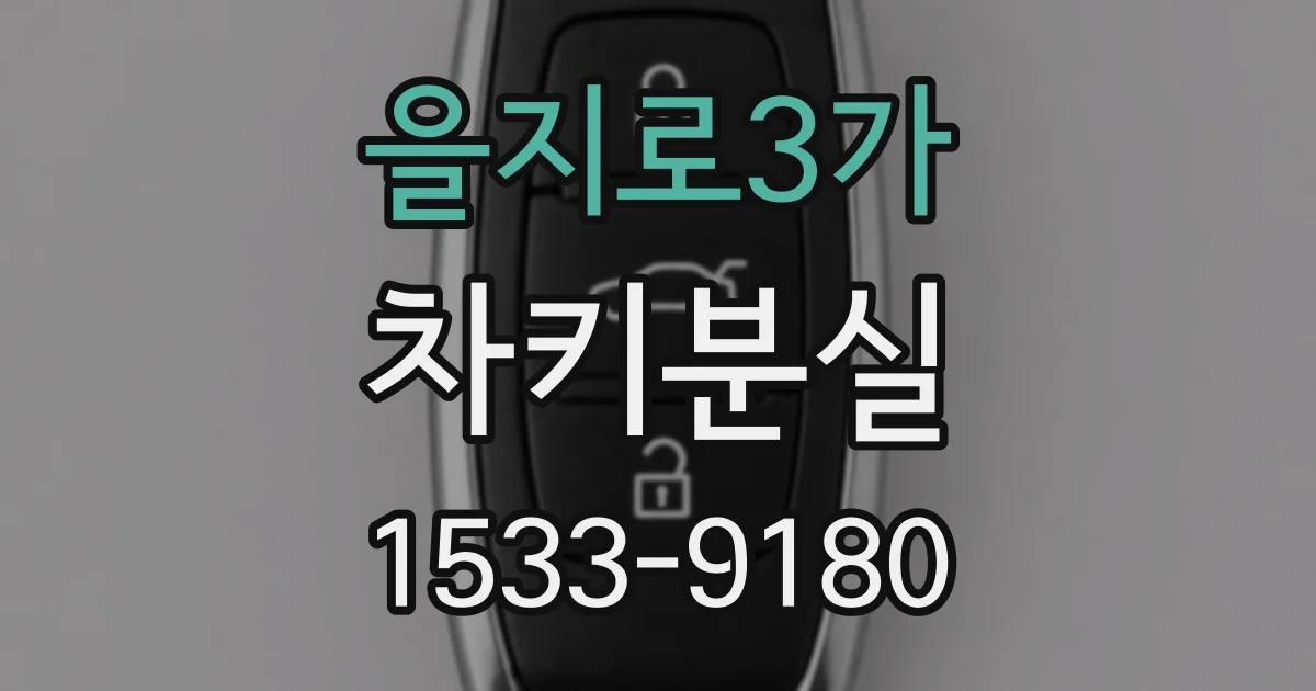 을지로3가 차키분실