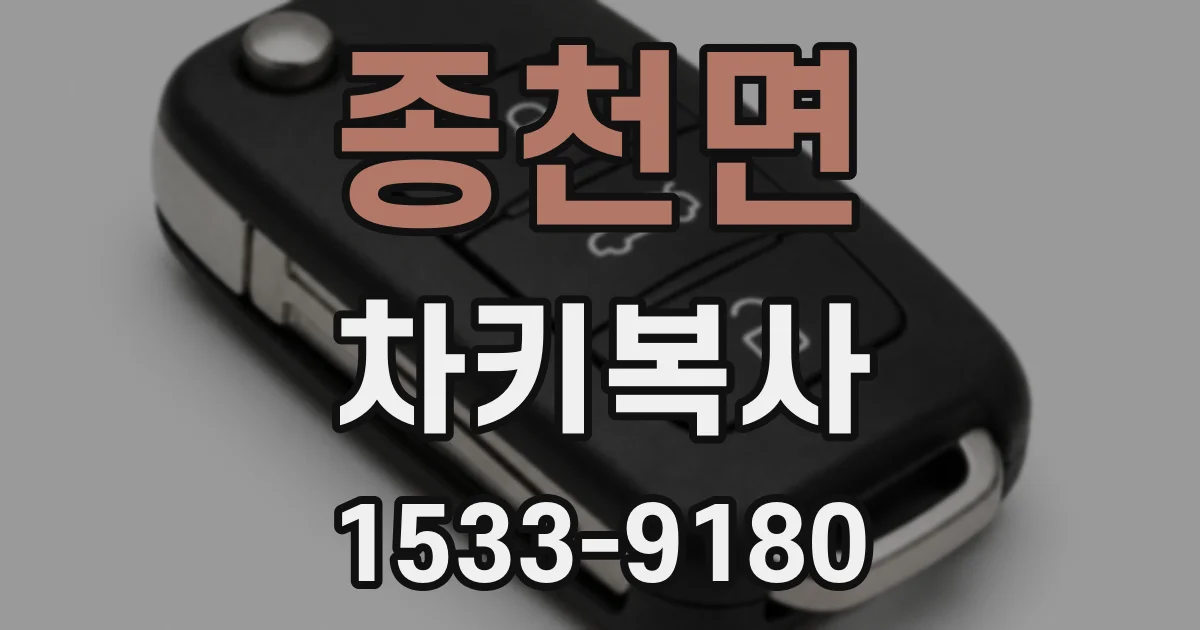 종천면 차키복사