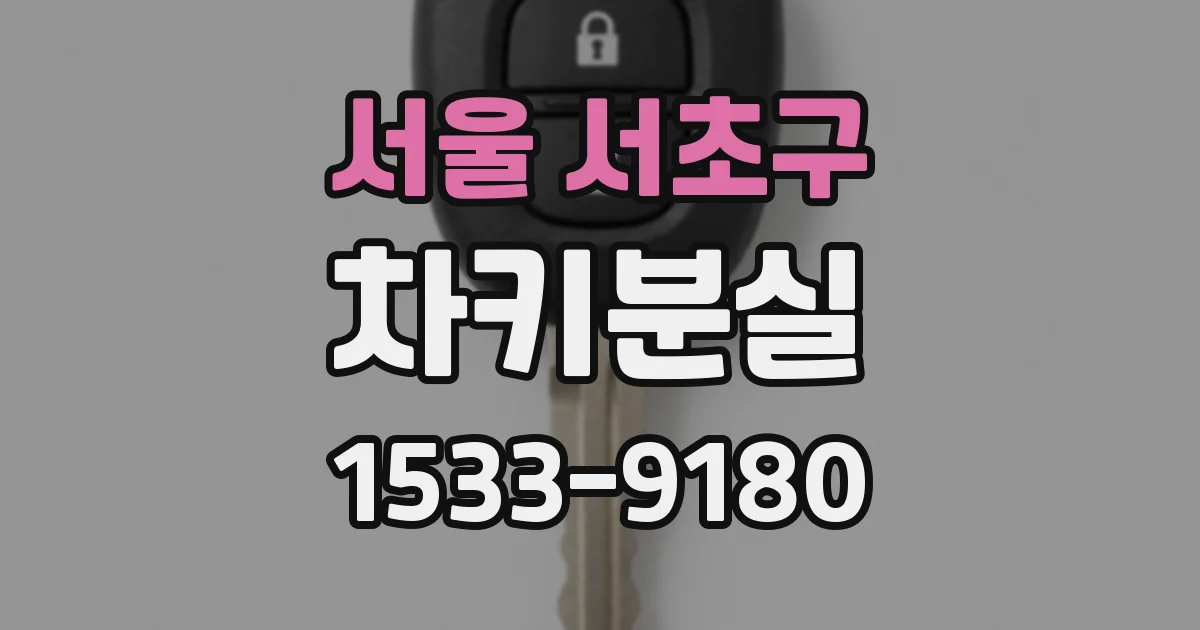 서울 서초구 차키분실