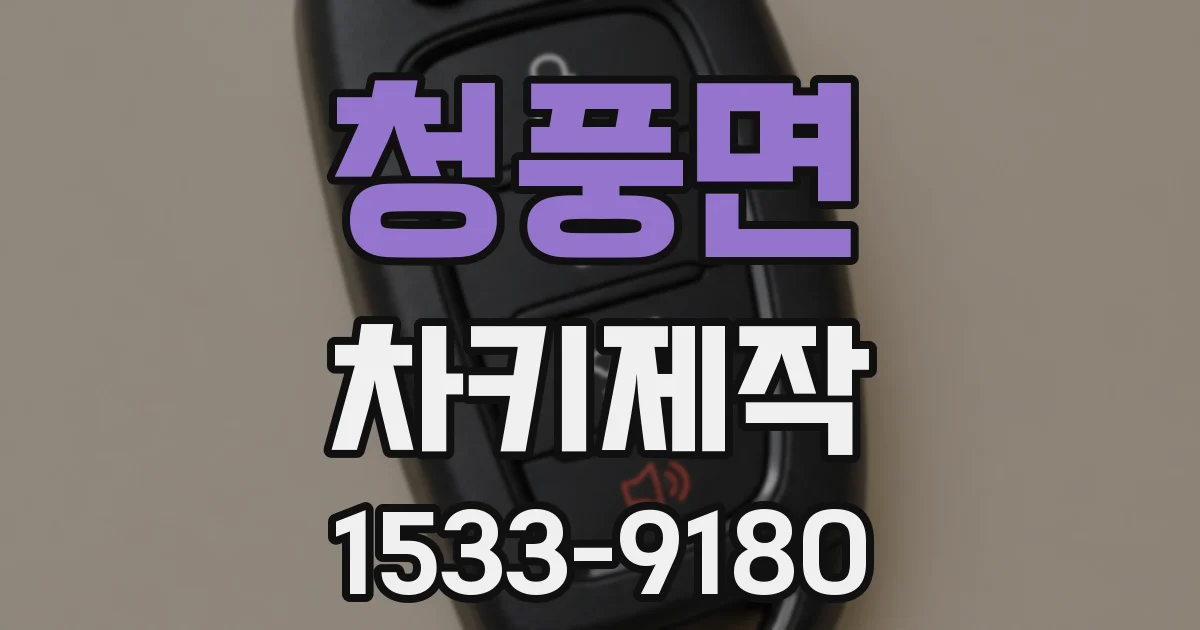 청풍면 차키제작