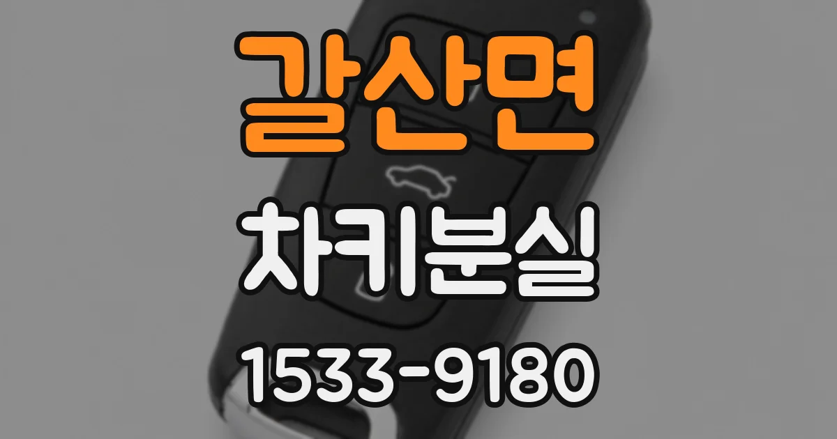 갈산면 차키분실